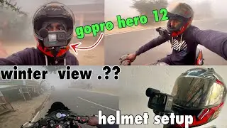Best Camera For Motovlogging | Gopro Hero 12 motovlogging in winter season |winter season gopro view