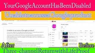 Unable to access a google product how to fix youtube channel suspended 2023 | channel 100% working