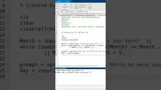 MATLAB: Validated User Input - Day of Month