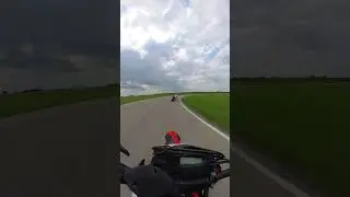 KTM 690 SMCR chasing Aprilia RSV4 at Cayuga / TMP