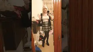 Wolford Tights and Superdry School Skirt