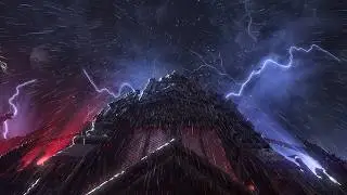 Heavy Rain, Thunder & Lightning Over A Dark Gothic Church | Halloween Ambience | Dark Academia