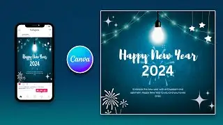 New Year Social Media Post Design in Canva | GFX Tutorials