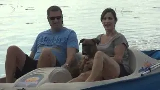 benfield family on paddle boat