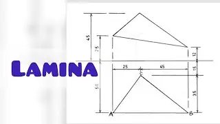 LAMINA OF A TRIANGLE in | Technical drawing | Engineering drawing