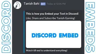 Discord Embeds | Embed you text, links and images in Discord | Hindi