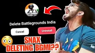 Snax Deletes BGMI??!😳