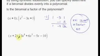 Determining if a Binomial divides into a Polynomial