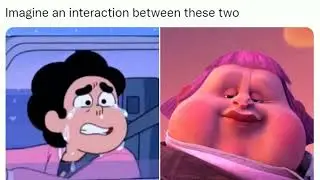 Drowning but it's that one meme of Big Jack Horner and Steven Universe