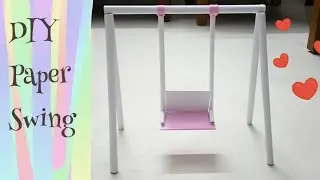 How to make a swing with paper easy | making a jhula with paper| make DIY miniature swing with paper