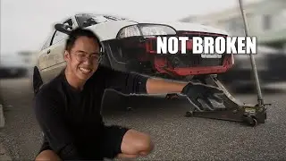 straight piped civic gets a new cat