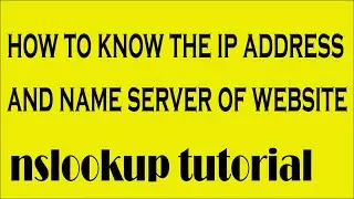 how to know the ip address and name server of website