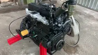 Запуск двигателя Cummins QSB3.3 c мини погрузчика Doosan 450 PLUS после капитального ремонта.