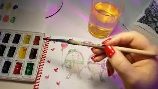 ASMR,ACMR,Рисую валентинку, очень простой рисунок=)))