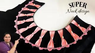 Superb Neck Design With Moti And Lace | Very Beautiful Neck Design In Full Detail And Easy Way.