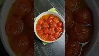 Вкусная брускетта с запечёнными помидорами