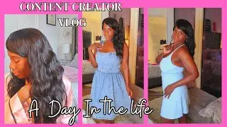 Day in the Life: Content Creator's Hair & Clothing Sponsorship + Planning & Batching-Kharyzma