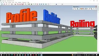 How to Create Custom Railing in with Profile Builder in SketchUp (#sketchupplugins #profilebuilder
