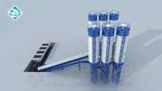 How Belt Concrete Batching Plant Works (Working Video of Concrete Plant)