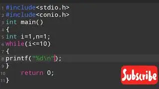 while loop in C languages