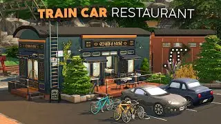 Train Car Restaurant 🚃 // The Sims 4 Speed Build