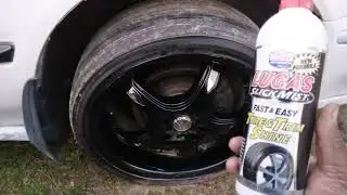 Lucas slick mist tire & trim shine test on low profile tire how it look 😳