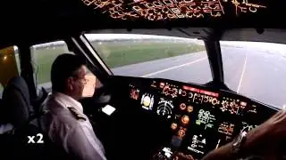 Gdansk EPGD Cockpit view Landing rwy 11
