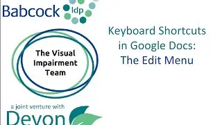 Keyboard Shortcuts in Google Docs (The Edit Menu)