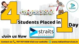 🎉 4 Students Placed in ONE Day! | Radiant IT Services Success Stories 🌟