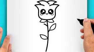 DISEGNI FACILI! COME DISEGNARE UN FIORE KAWAII (VIDEO DI DISEGNI)
