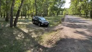 Toyota Highlander XU40 слегка вышел на вывешивание.