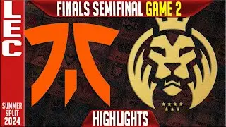 FNC vs MDK Highlights Game 2 | LEC Season Finals Winners Semifinal | Fnatic vs MAD Lions Koi G2