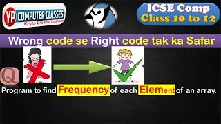 Program to Find the Frequency of each element in the array in java | Arrays | YP Computer Classes
