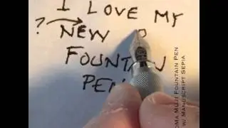 MUJI Aluminum Body Fountain Pen w/Manuscript Ink (Sepia)