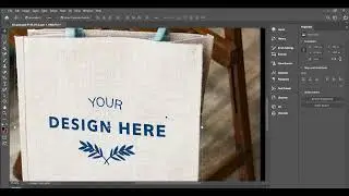 Mockup logo  hanging bag with Photoshop