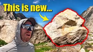 Big boulder crashes into high mountain stream; confusing scientists.
