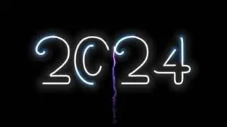 happy new year 2024 effect animation