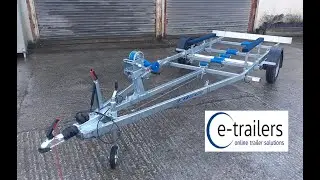 Extreme EXT 1300kg Fixed Keel Braked Boat Tailer - Cornish Crabber Shrimper 17 - from e-trailers