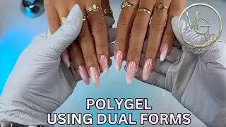 Polygel Ice Cream nails Using Dual Forms