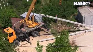 Установка электрического столба