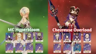 Spiral Abyss 4.3 Four Stars Only MC Hyperbloom and Chevreuse Overload - Genshin Impact Mobile
