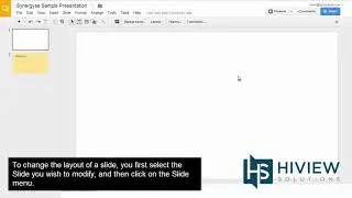How to change layout in Slides