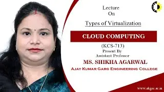 ''Types of Virtualization'' Cloud Computing Lecture 02 By Ms  Shikha Agarwal, AKGEC