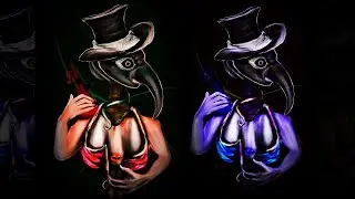 Plague doctor  3 breasts Speedpaint surreal art