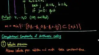 (IC 5.9) Computational complexity of arithmetic coding