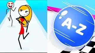 Run Now vs A-Z Run 3D / Satisfying All Max Levels Games...