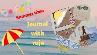 SCRAPBOOKING WITH ME | BEACH JOURNAL WITH ME | SCRAPBOOKING IDEAS |ASMR [ no talking ]
