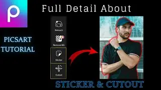 Picsart tutorial | Sticker & Cutout Tool | Picasso Editz
