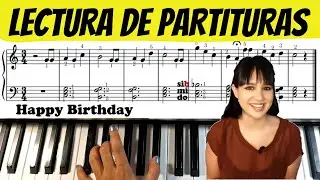 LECTURA DE PARTITURAS PARA PIANO CLASE 2 | HAPPY BIRTHDAY | PRINCIPIANTES | MARCELA 🎵🎹