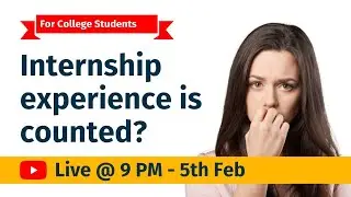 Internship Experience Is Valid?